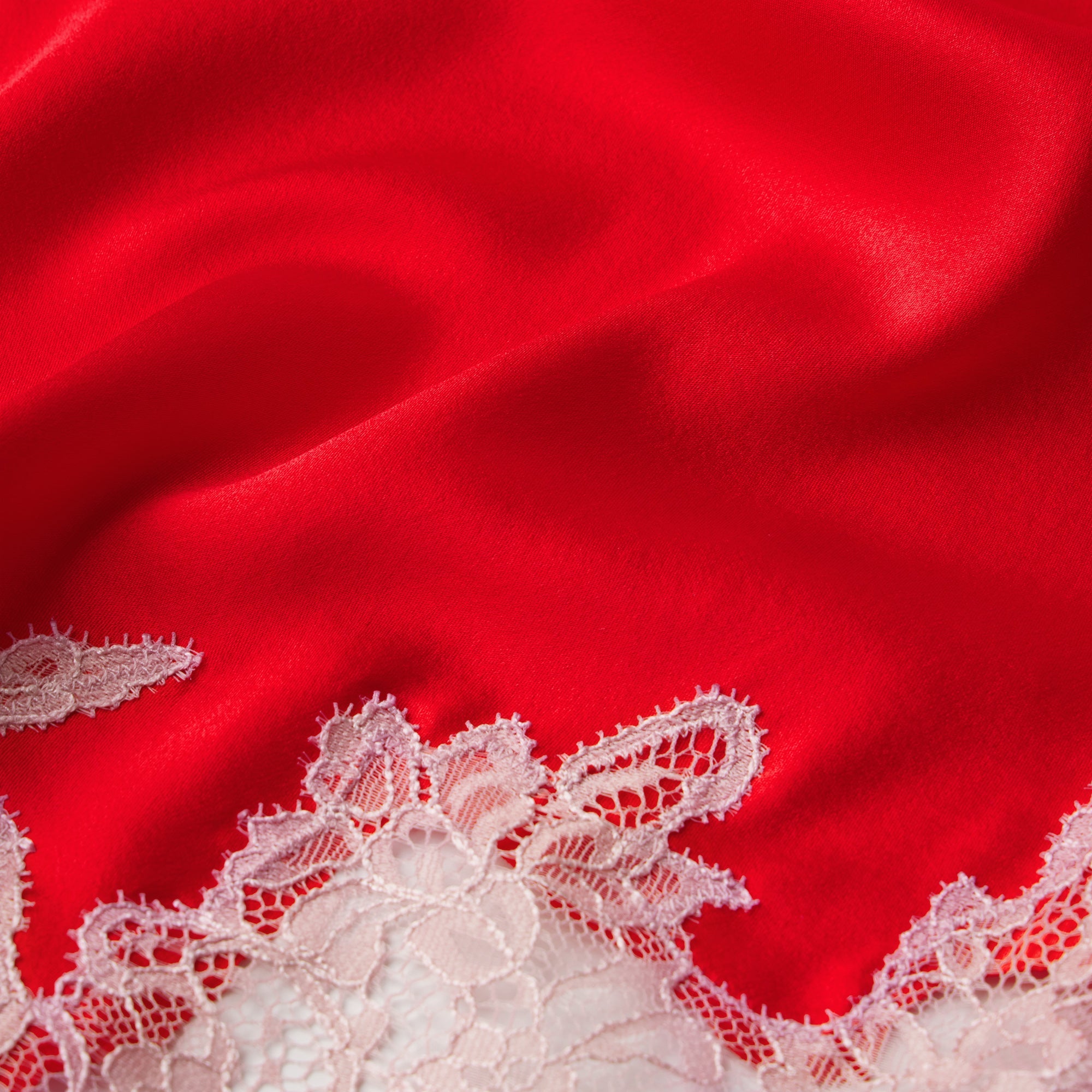 SILK LACE PANT | RUBY CONTRAST