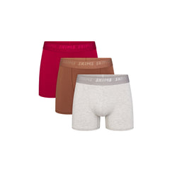SKIMS STRETCH MENS 3" BOXER BRIEF 3-PACK | WOOD MULTI
