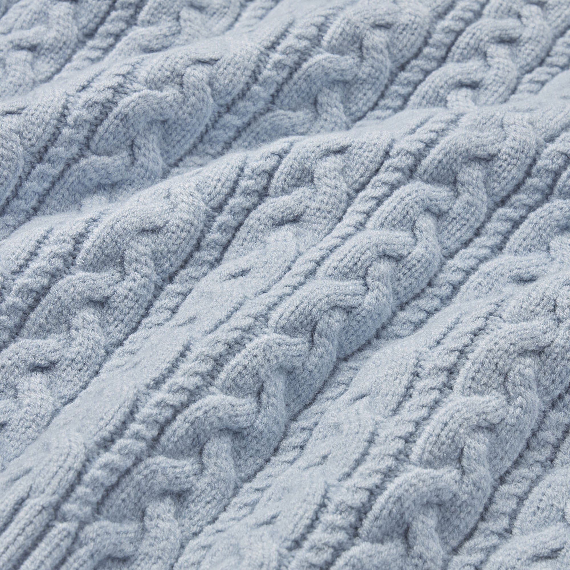 SWEATER KNIT CABLE MICRO SHORT | FOG