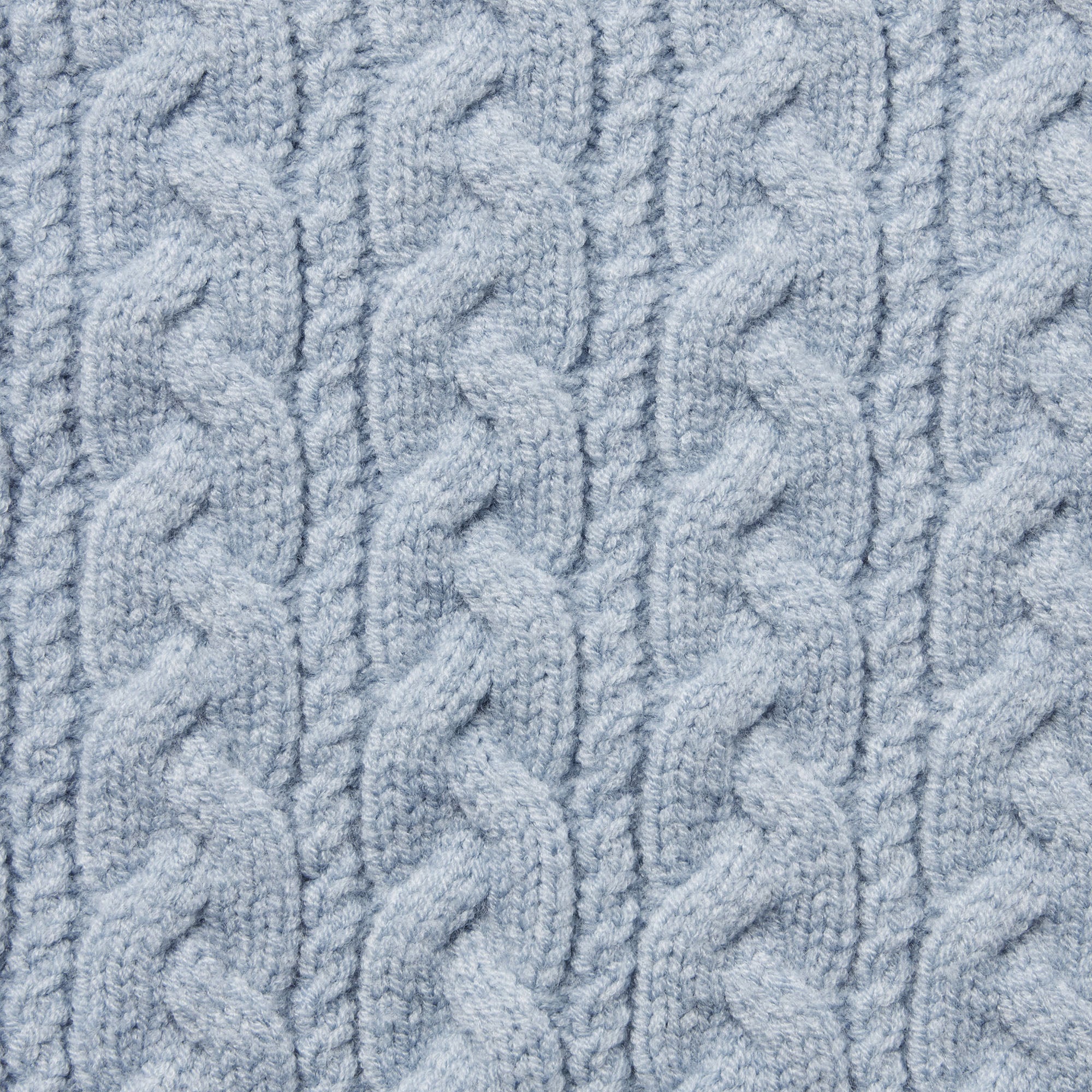 SWEATER KNIT CABLE MICRO SHORT | FOG
