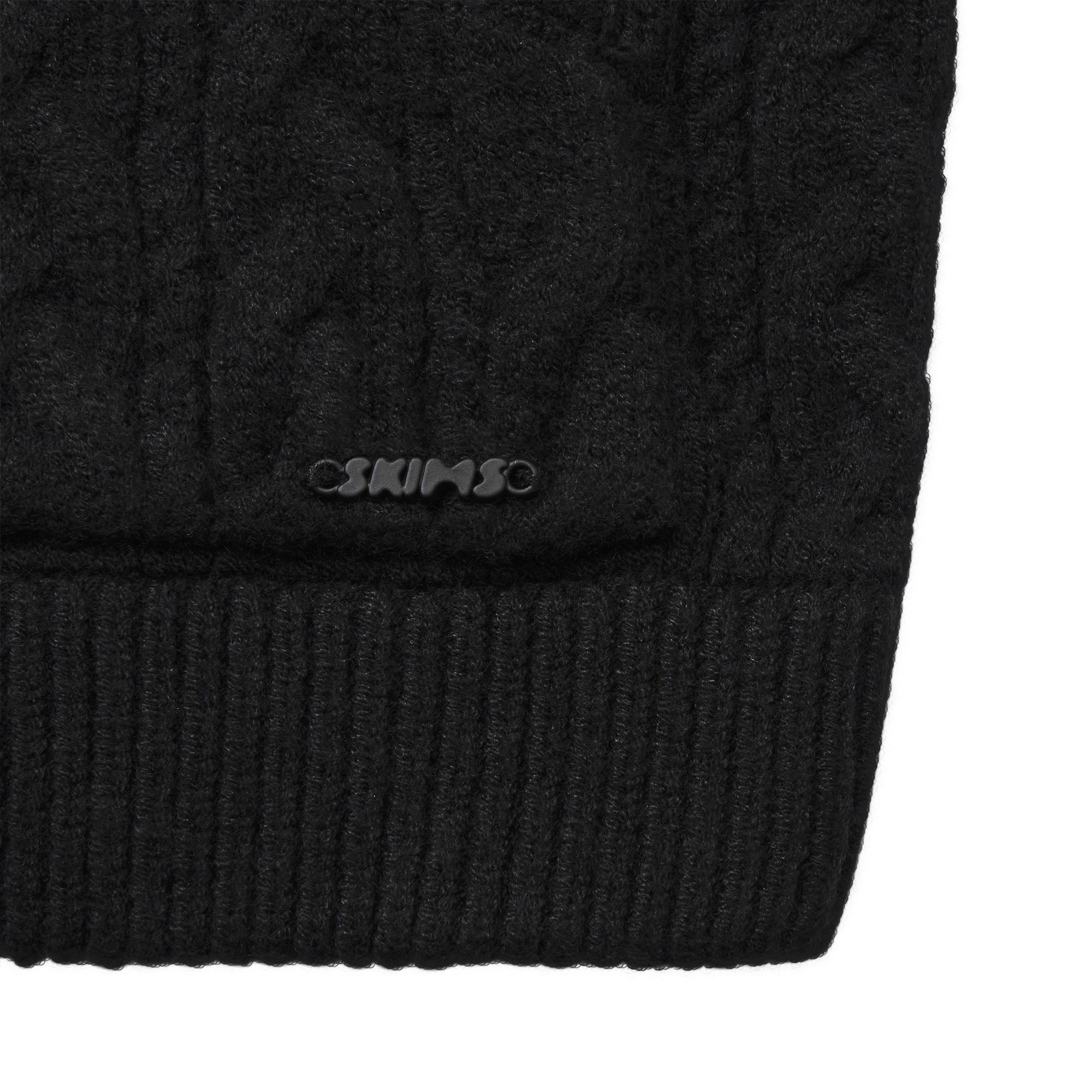 SWEATER KNIT CABLE TURTLENECK | ONYX