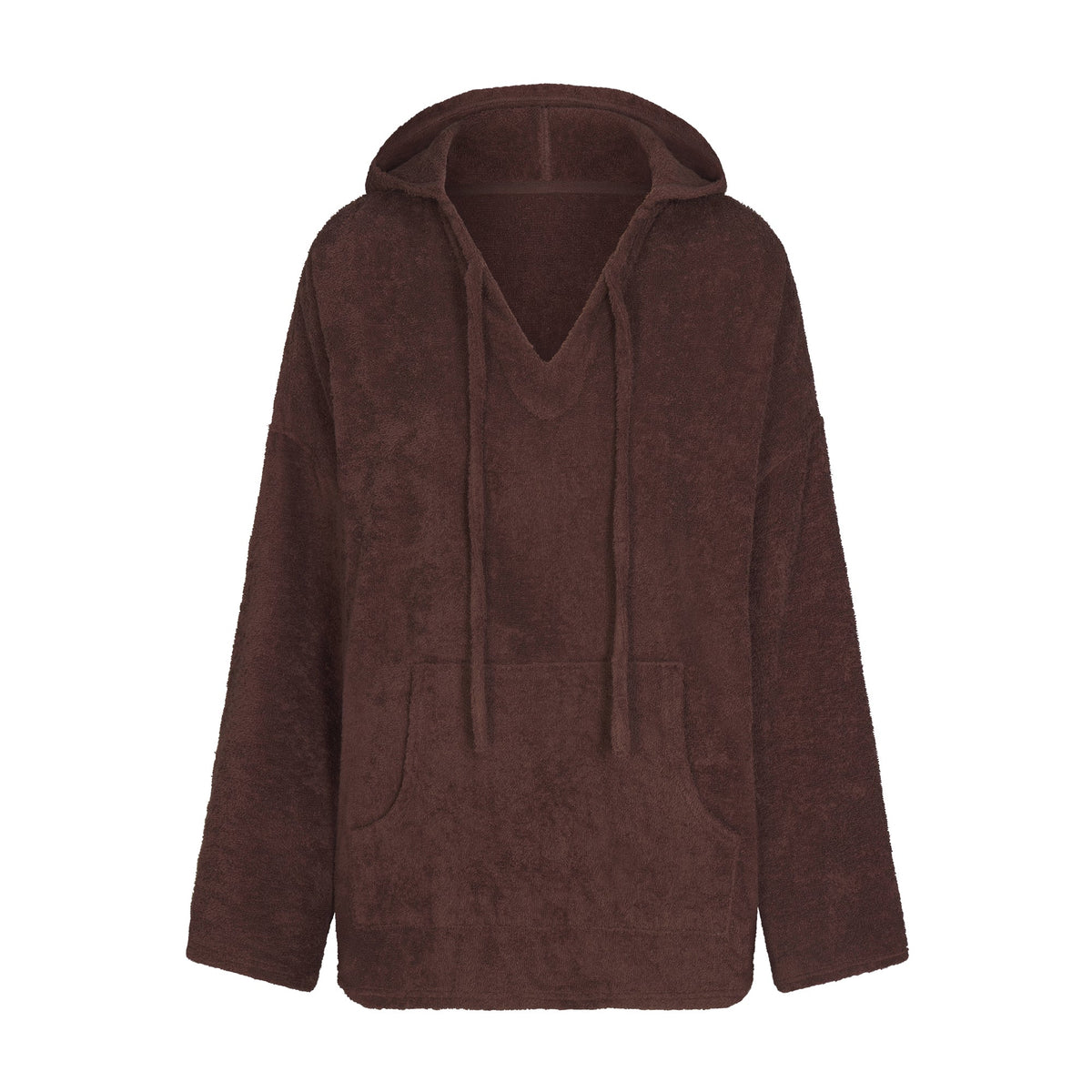 TERRY COVER-UPS OVERSIZED HOODIE | DARK SEPIA