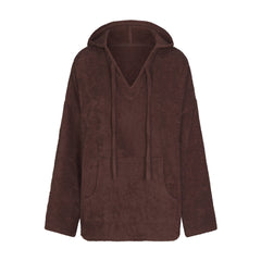 TERRY COVER-UPS OVERSIZED HOODIE | DARK SEPIA