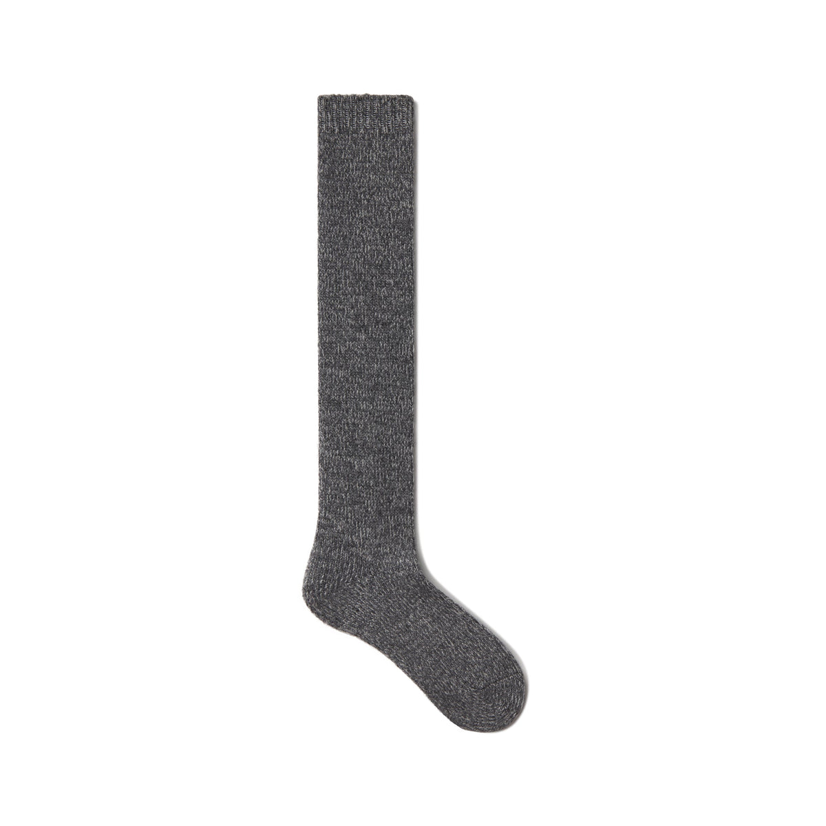 TWEED KNIT SLOUCH SOCK | DARK HEATHER GREY