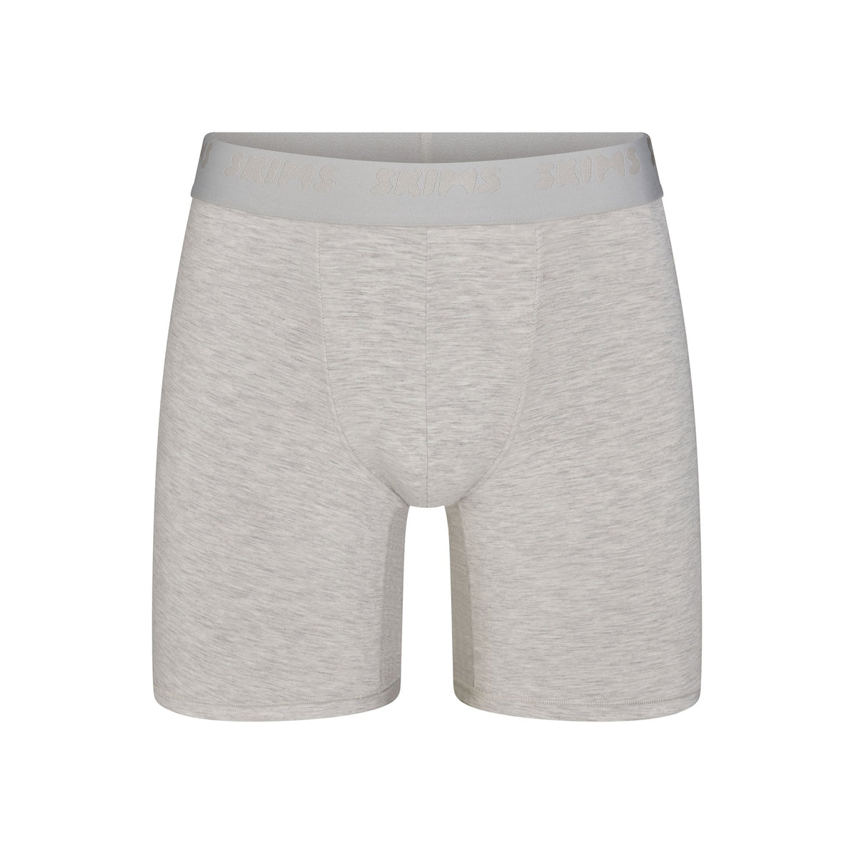 SKIMS STRETCH MENS 5 INCH BOXER BRIEF | LIGHT HEATHER GREY