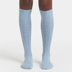 SWEATER KNIT CABLE SOCK | FOG
