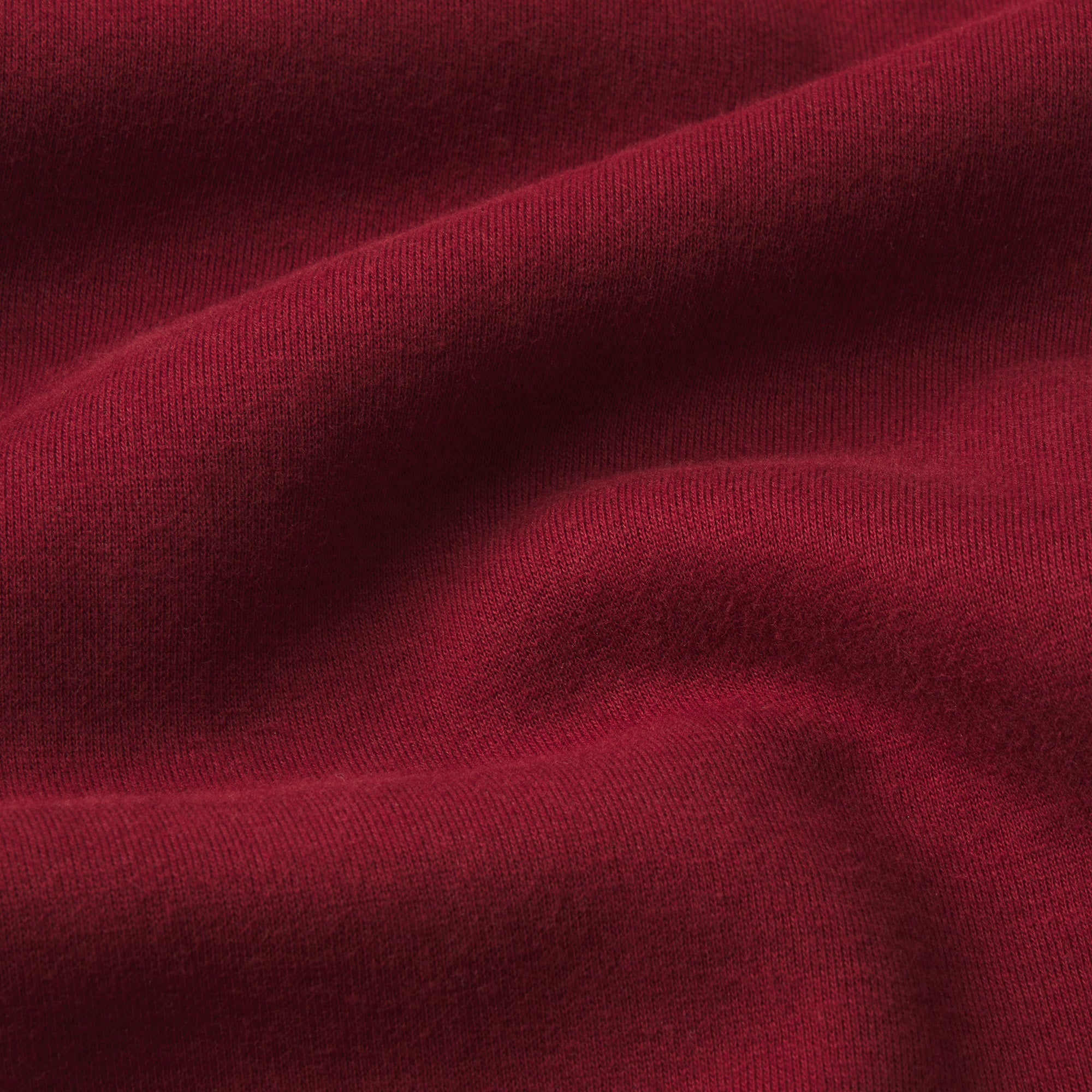 COTTON FLEECE HOODIE | MERLOT
