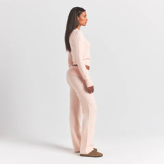 WOOL CASHMERE LONG SLEEVE FITTED CREW NECK | PRIMROSE