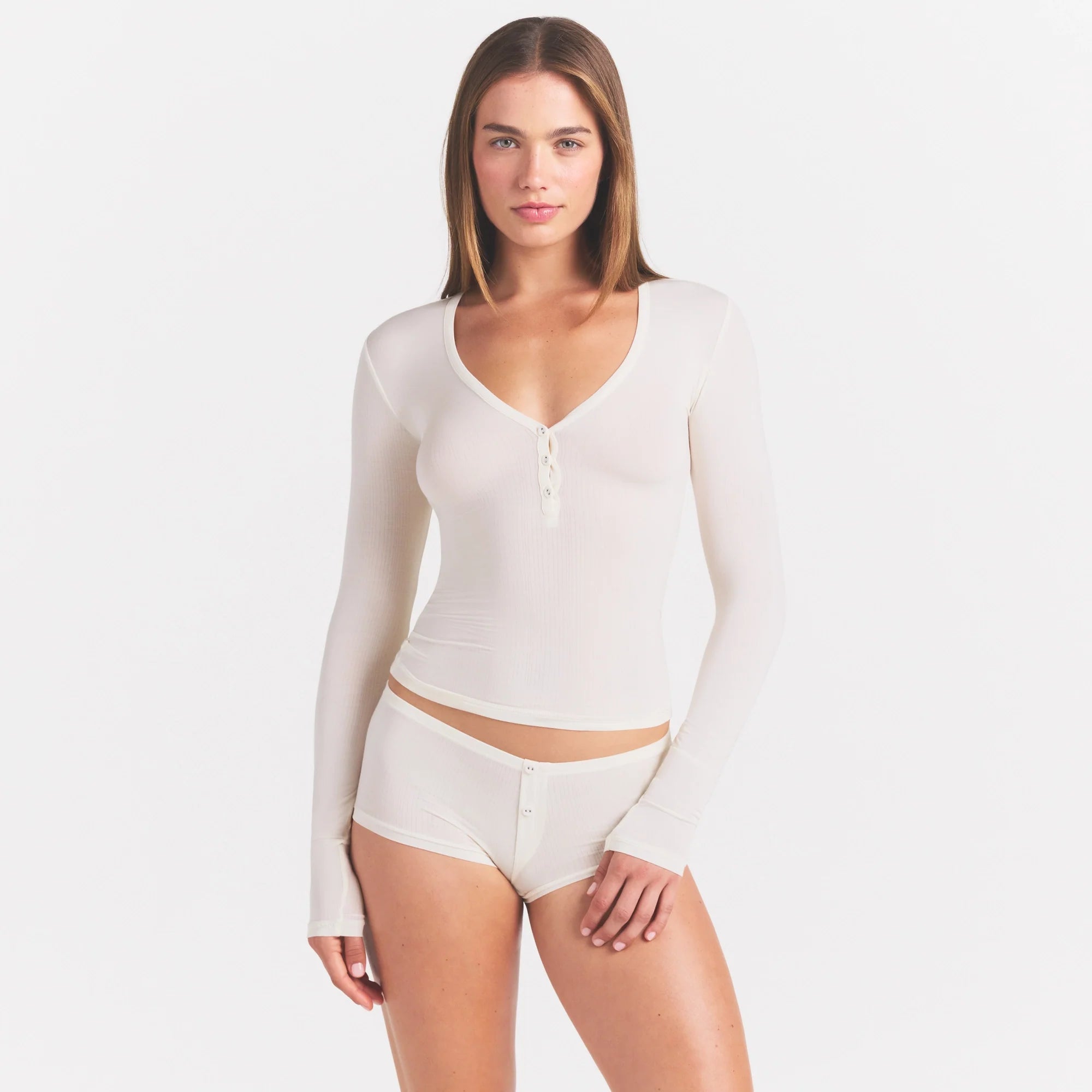 CLOUD SLEEP HENLEY | ECRU