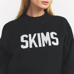 SWEATER KNIT LOGO PULLOVER | ONYX EGRET