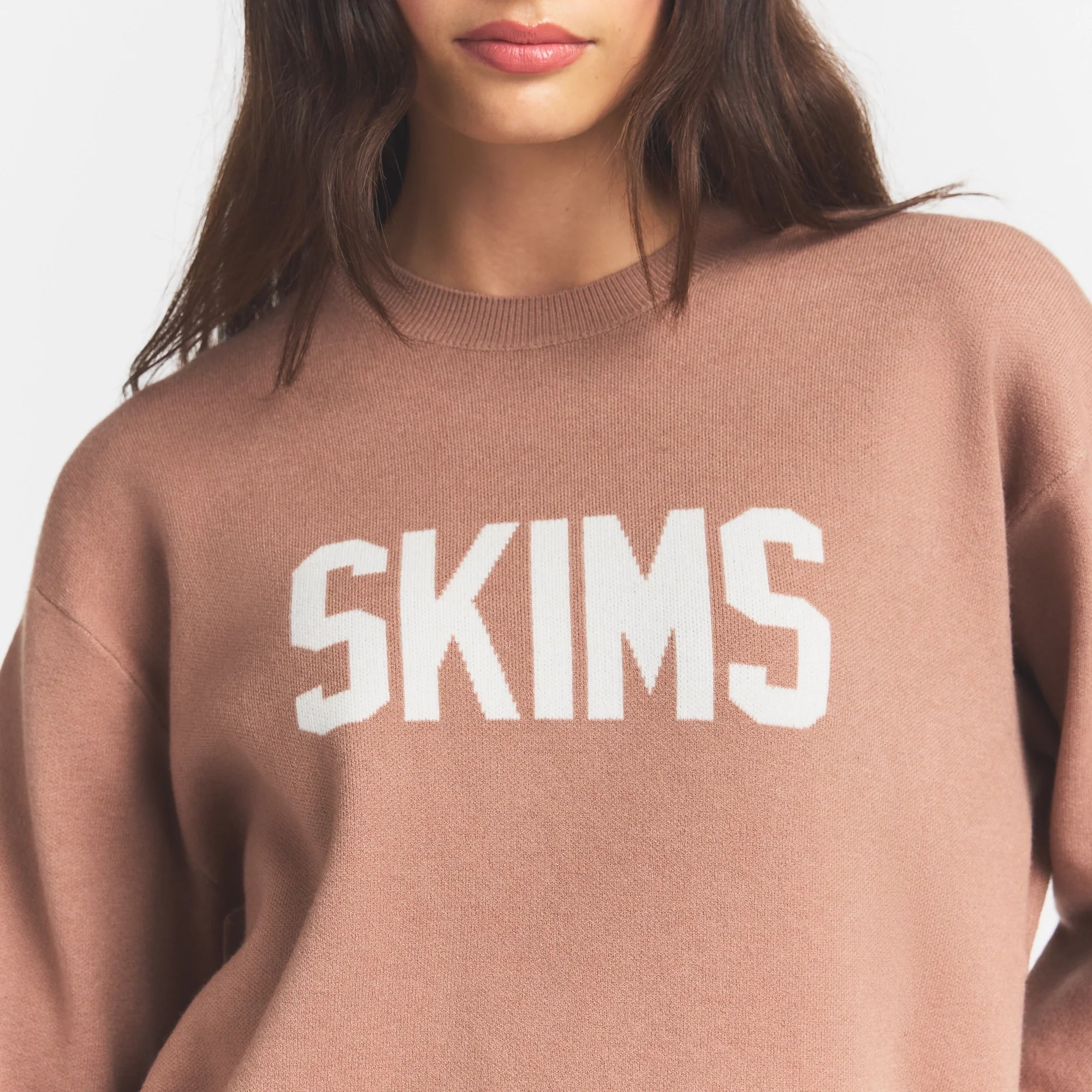 SWEATER KNIT LOGO PULLOVER | SIENNA EGRET