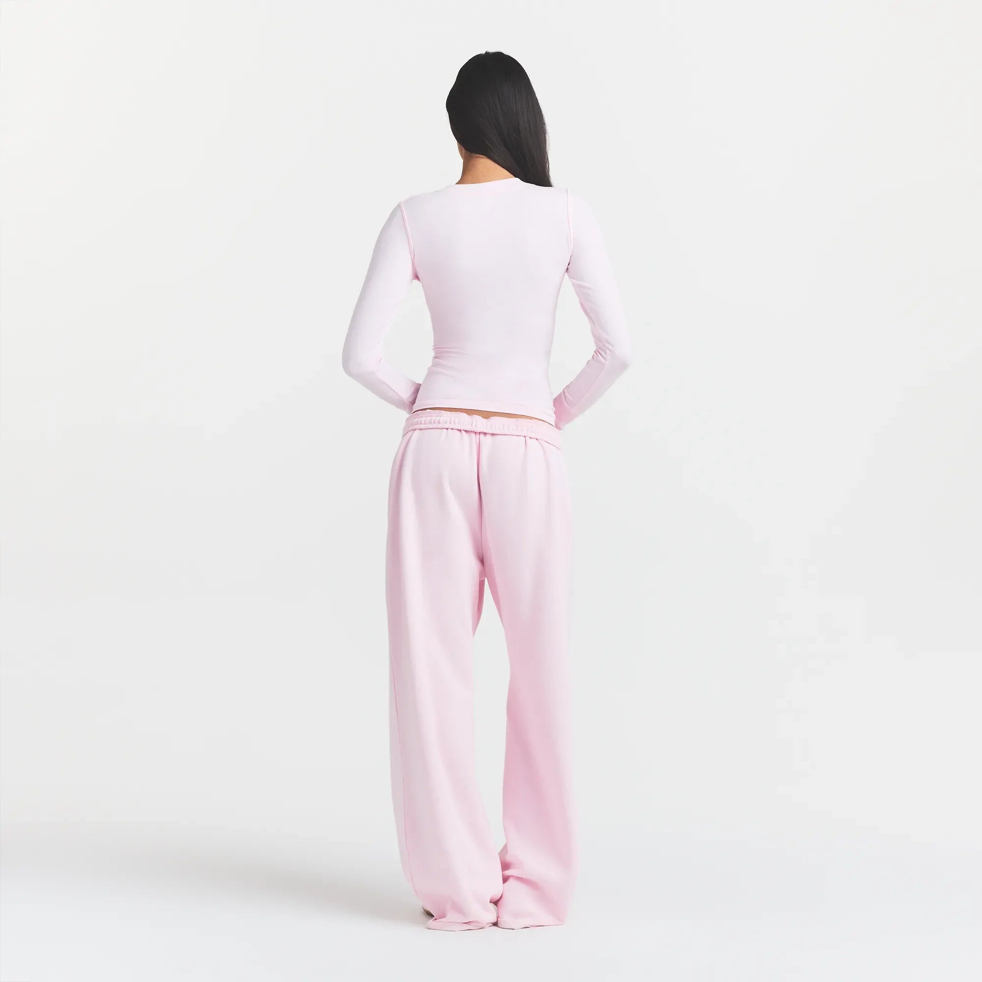 COTTON JERSEY HENLEY LONG SLEEVE | CHERRY BLOSSOM