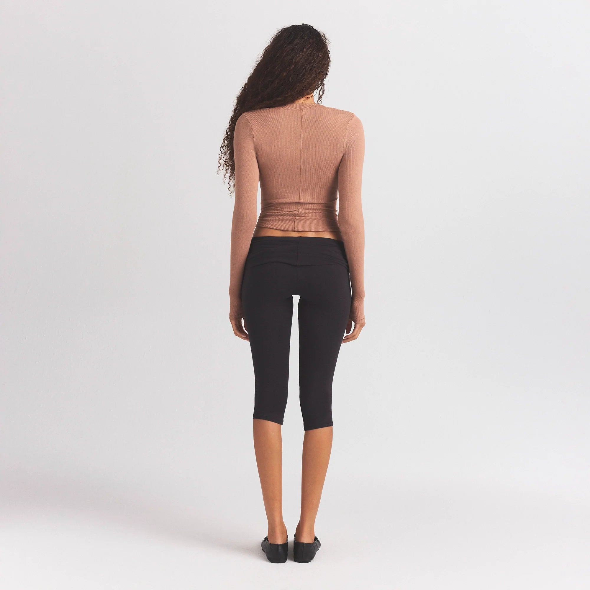 COTTON RIB HENLEY LONG SLEEVE | SIENNA