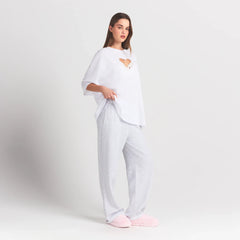 WORN IN JERSEY OVERSIZED HEART T-SHIRT | SNOW