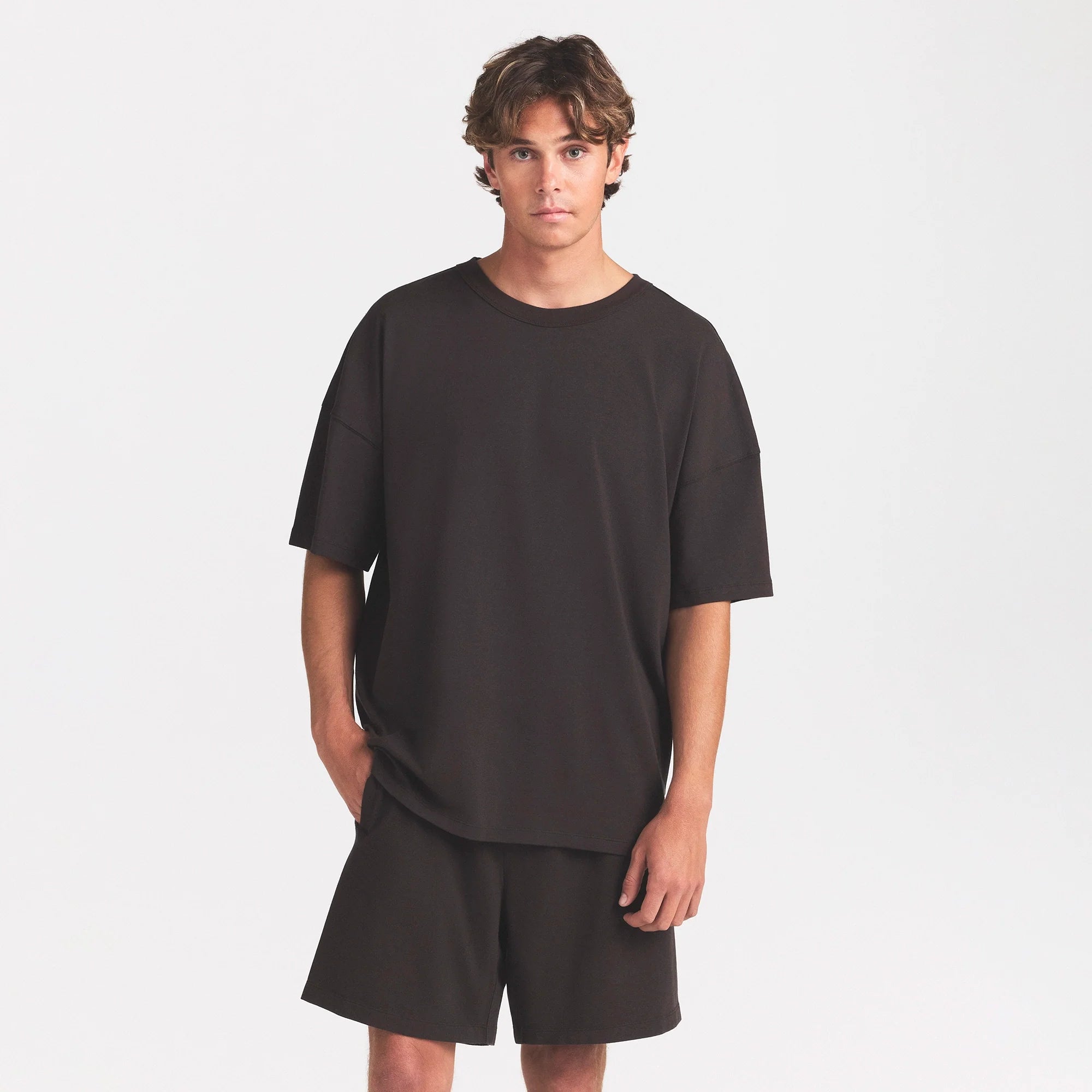 JERSEY LOUNGE MENS RELAXED SHORT | DARK ROAST