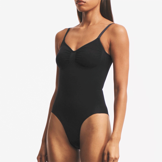SEAMLESS SCULPT BRIEF BODYSUIT | COCOA